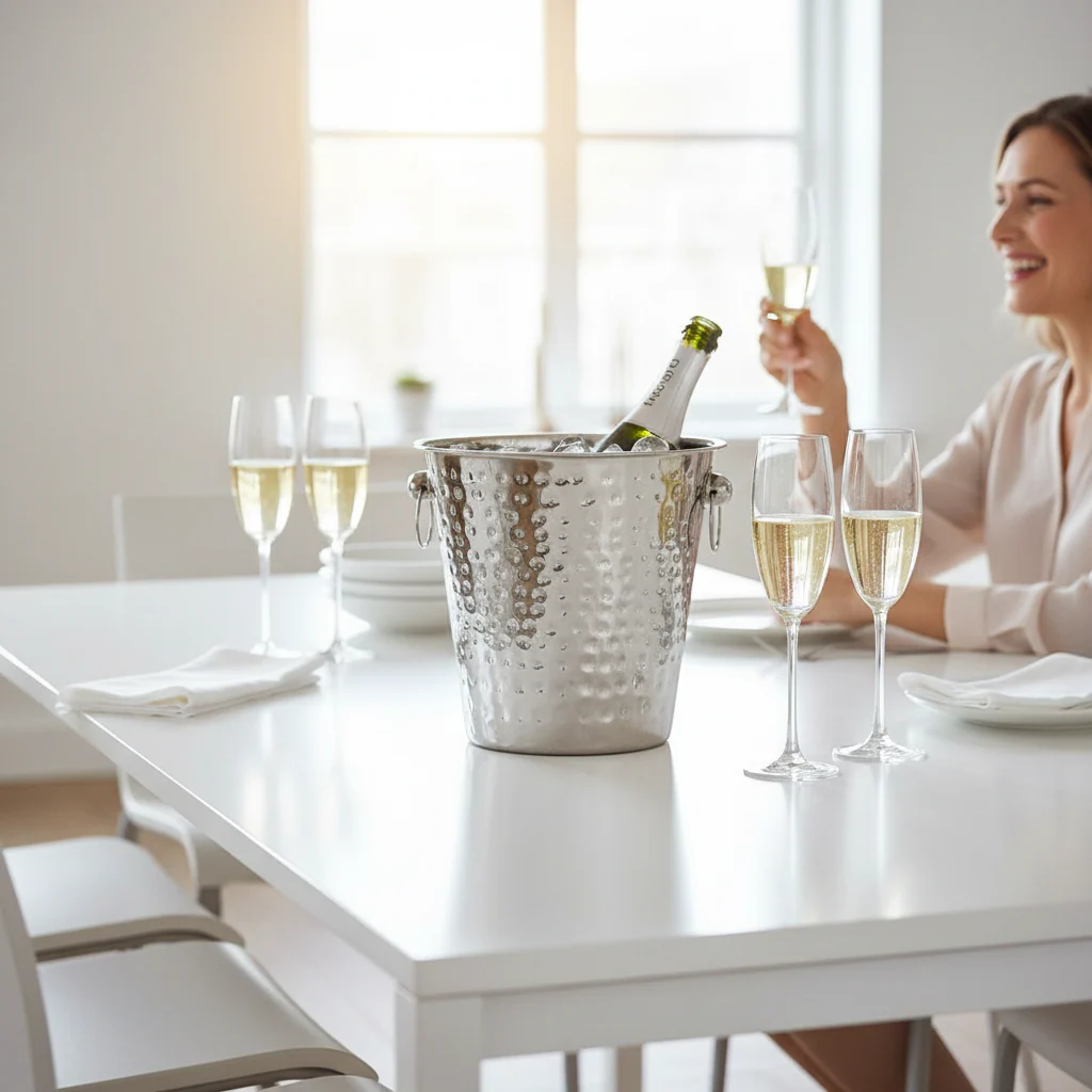 Mixology Hammered Effect Champagne Bucket - Image 6