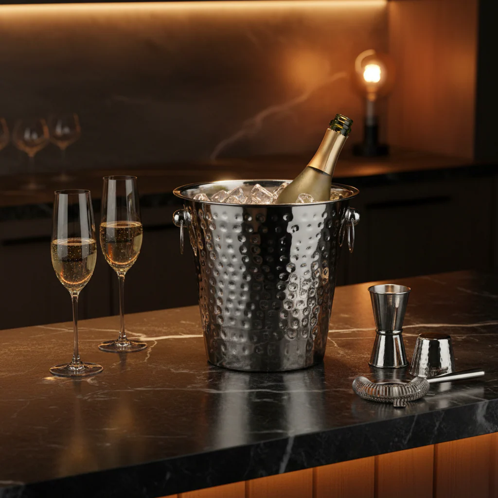 Mixology Hammered Effect Champagne Bucket - Image 7
