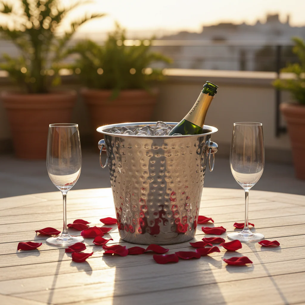 Mixology Hammered Effect Champagne Bucket - Image 8
