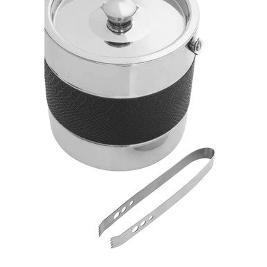 Mixology Silver Finish Ice Bucket With Tongs - Image 12