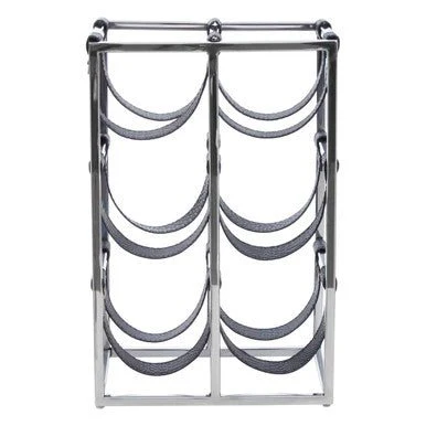 Mixology Six Bottle Sling Wine Rack In Silver Finish - Image 5