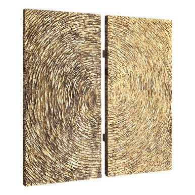 Modello Wood Carving Gold Finish Wall Art - Image 8