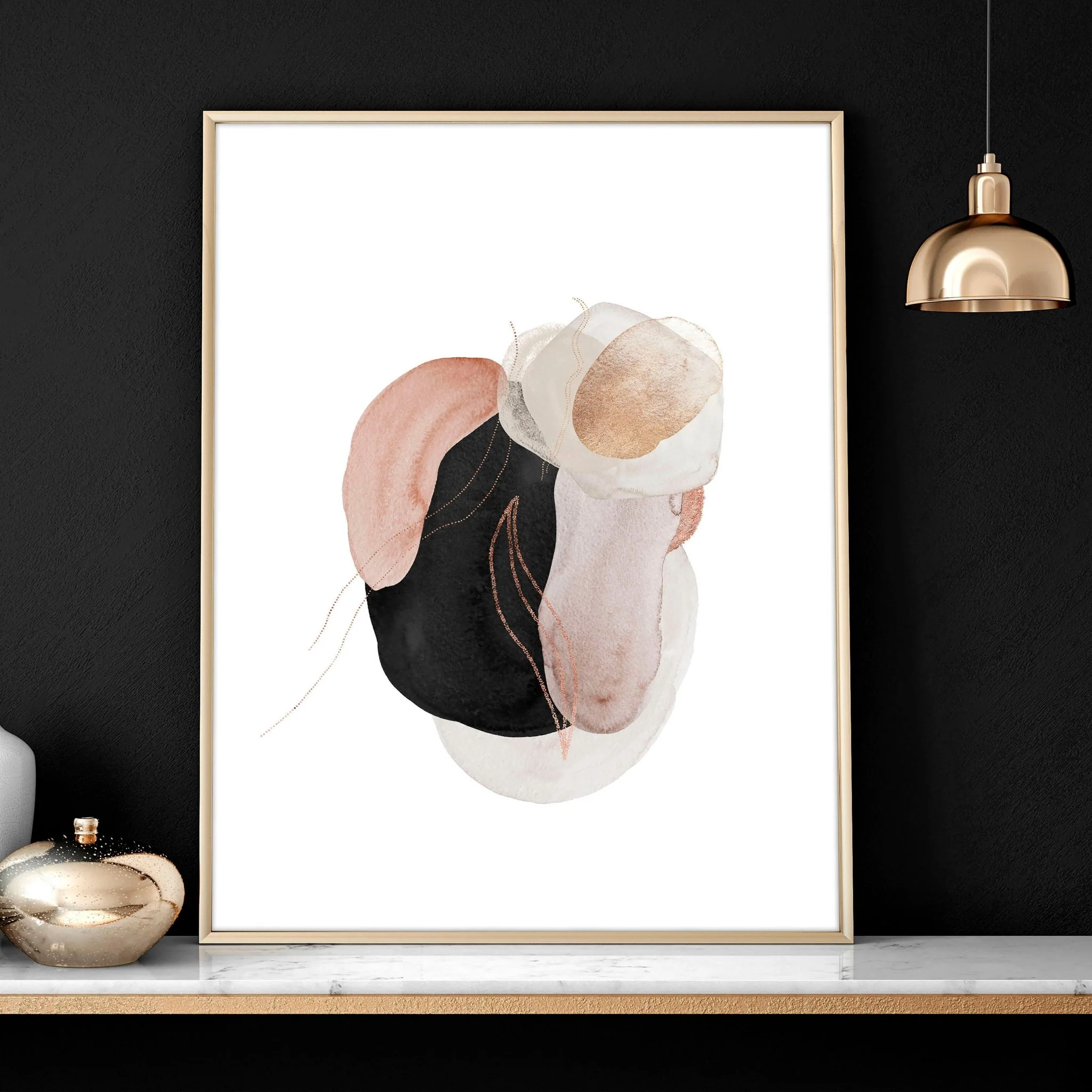 Modern abstract art prints | set of 3 Bedroom wall art - Image 4