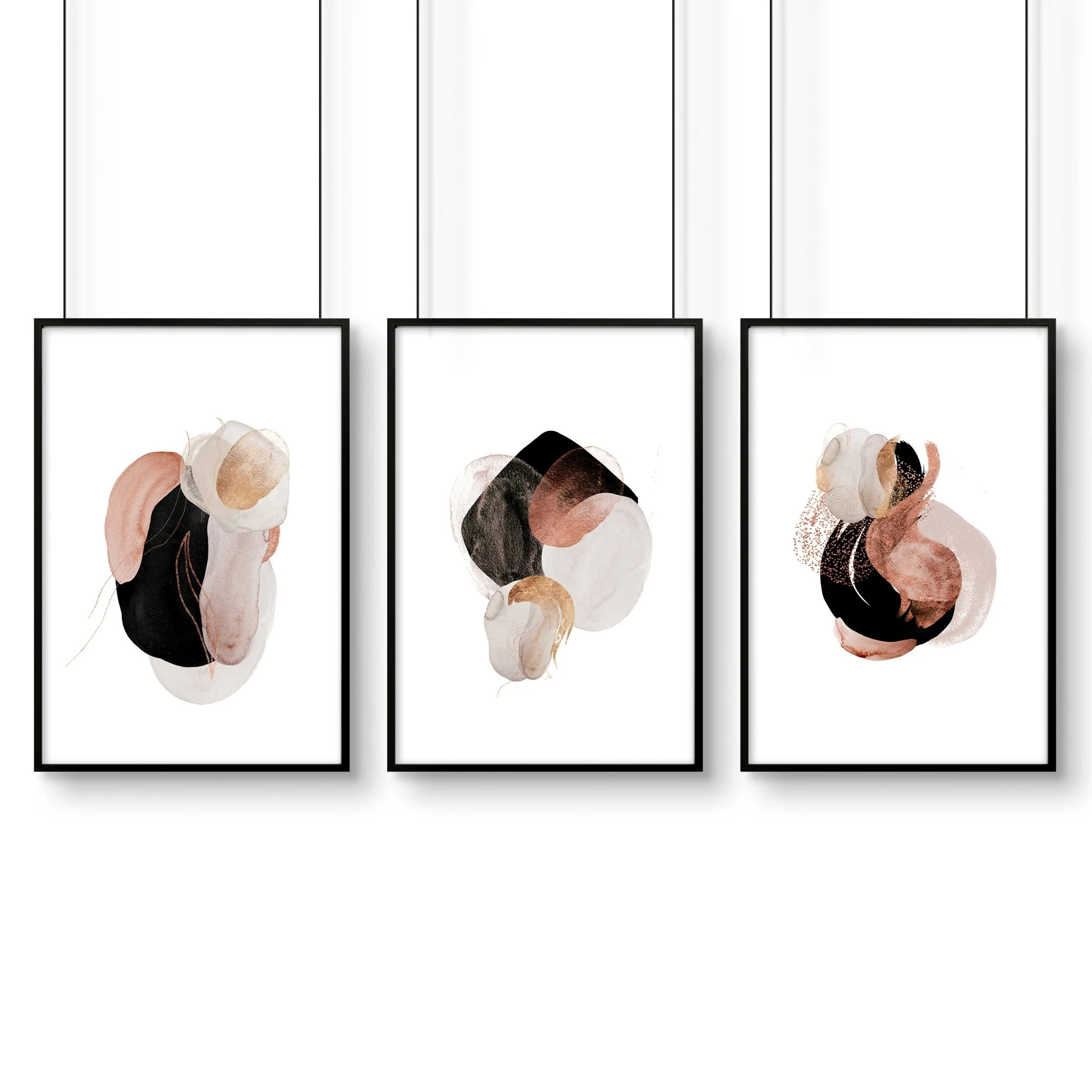 Modern abstract art prints | set of 3 Bedroom wall art - Image 7
