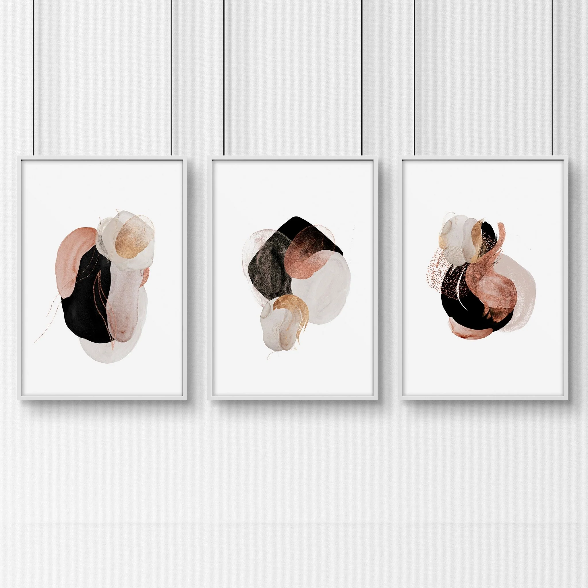 Modern abstract art prints | set of 3 Bedroom wall art - Image 8