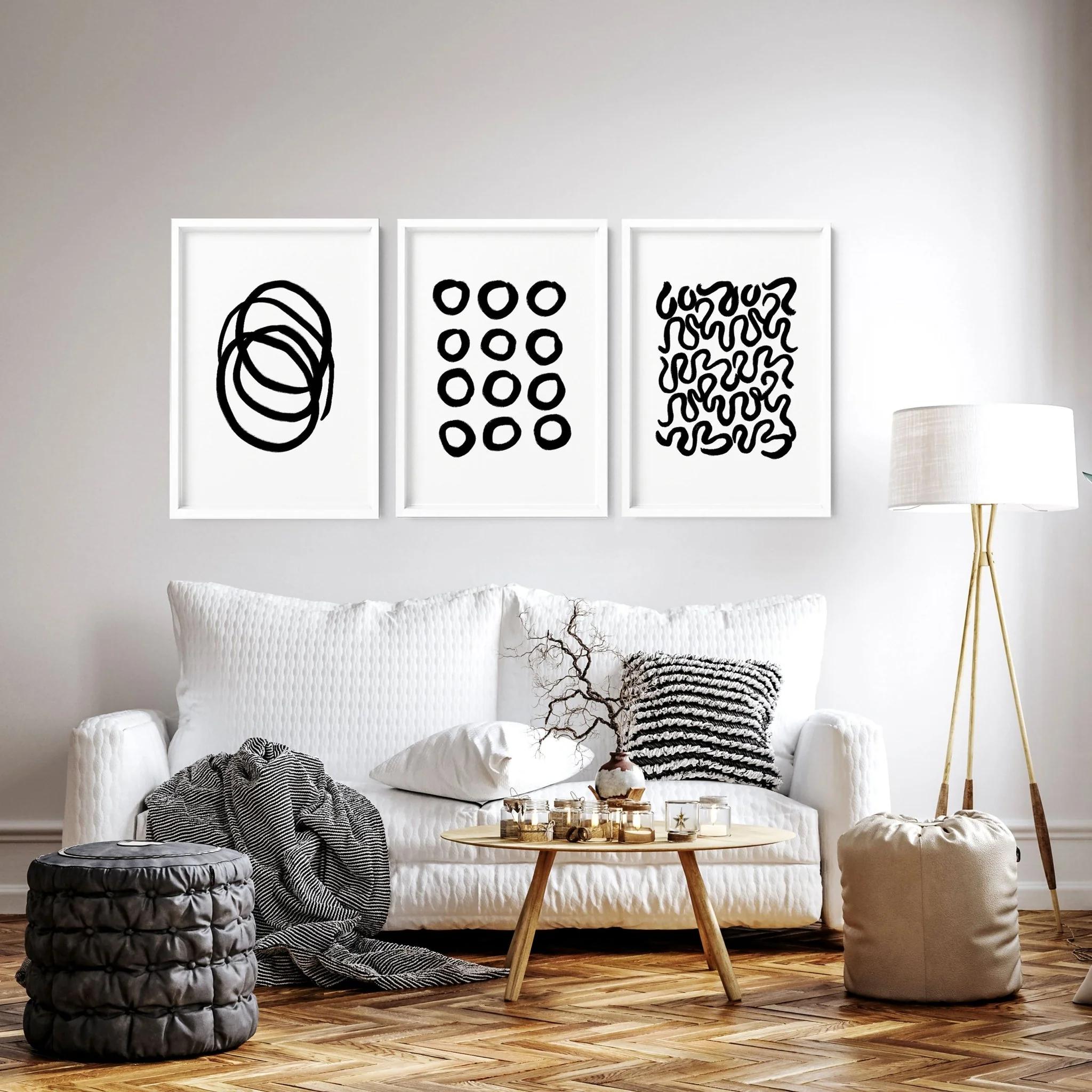 Modern Art For Living Room Wall | Set of 3 wall art prints - Image 3
