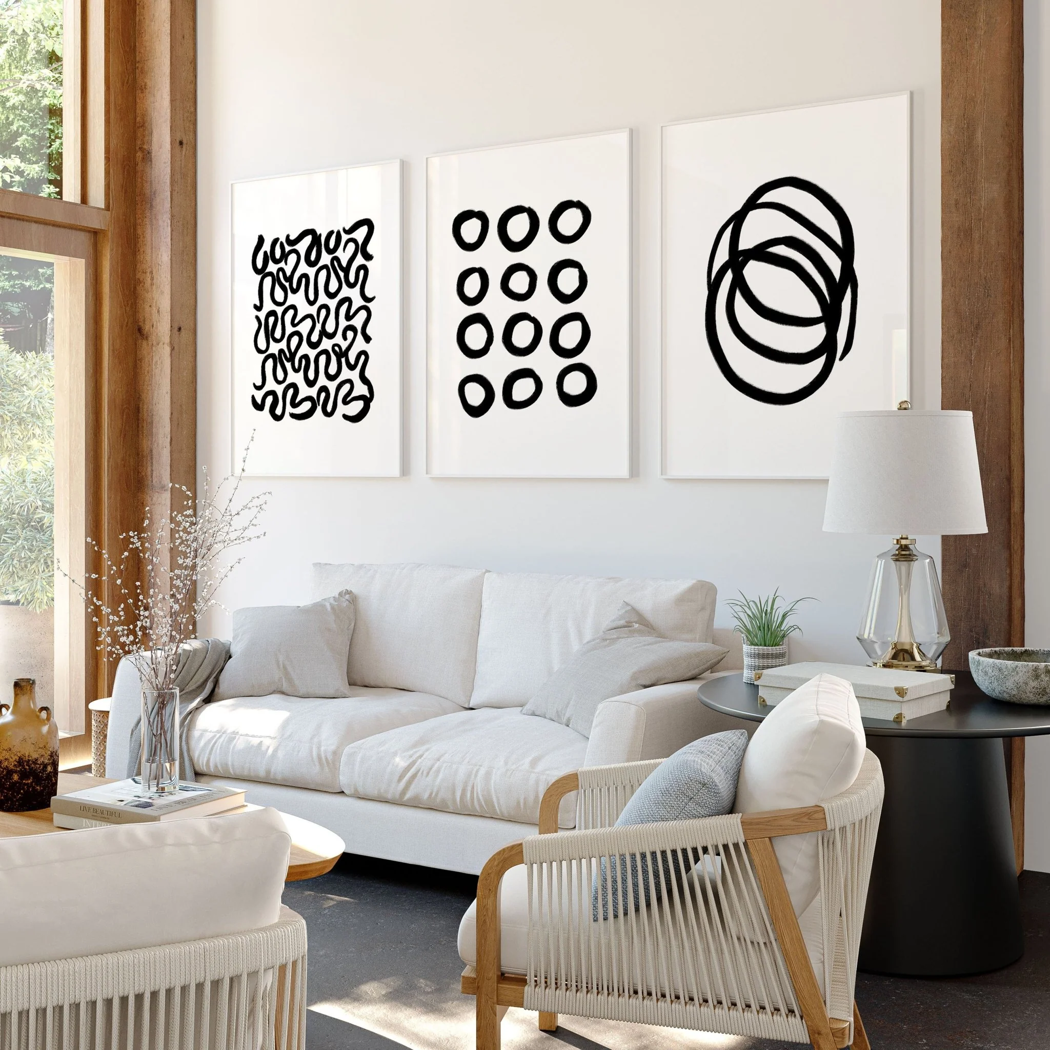 Modern Art For Living Room Wall | Set of 3 wall art prints - Image 4