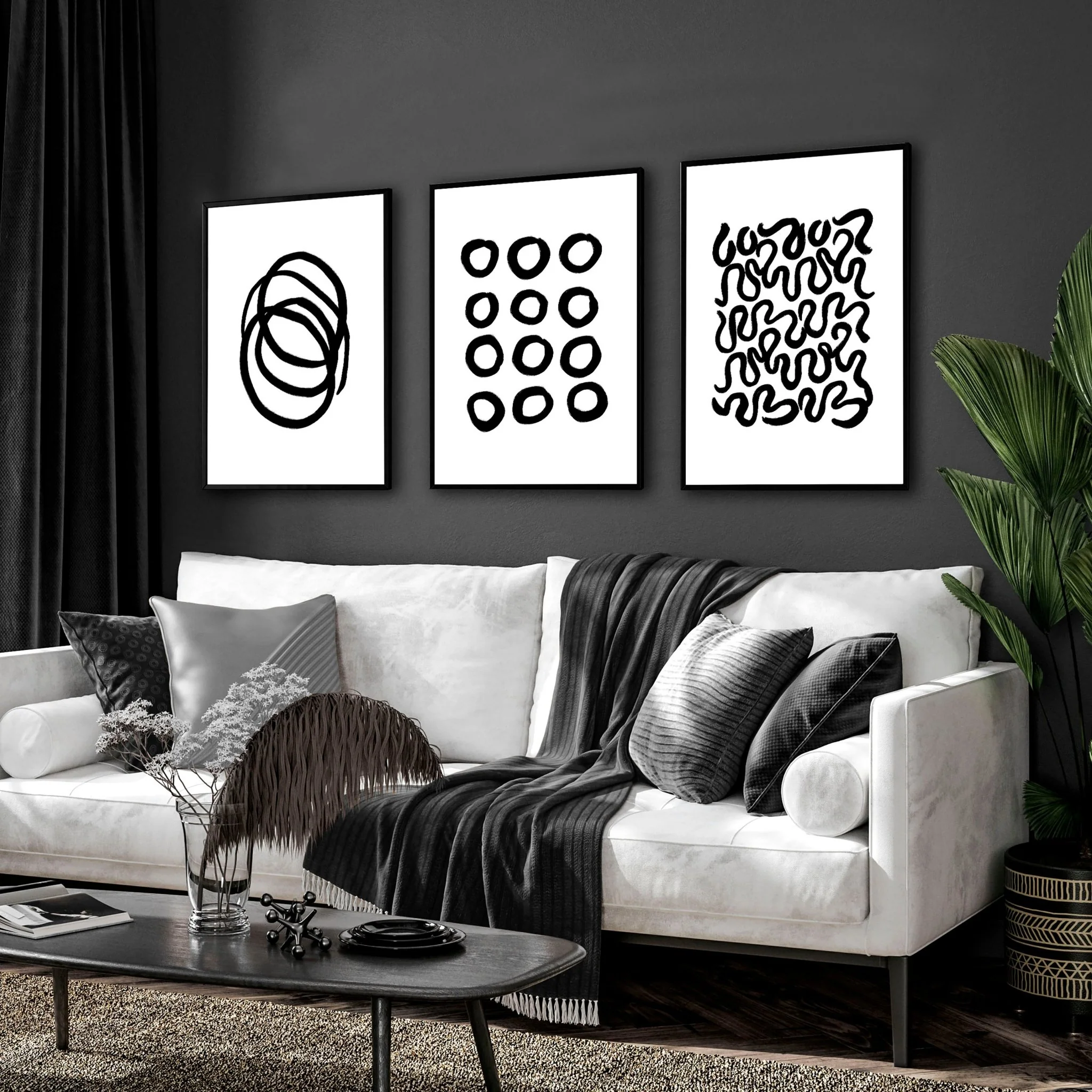 Modern Art For Living Room Wall | Set of 3 wall art prints - Image 5