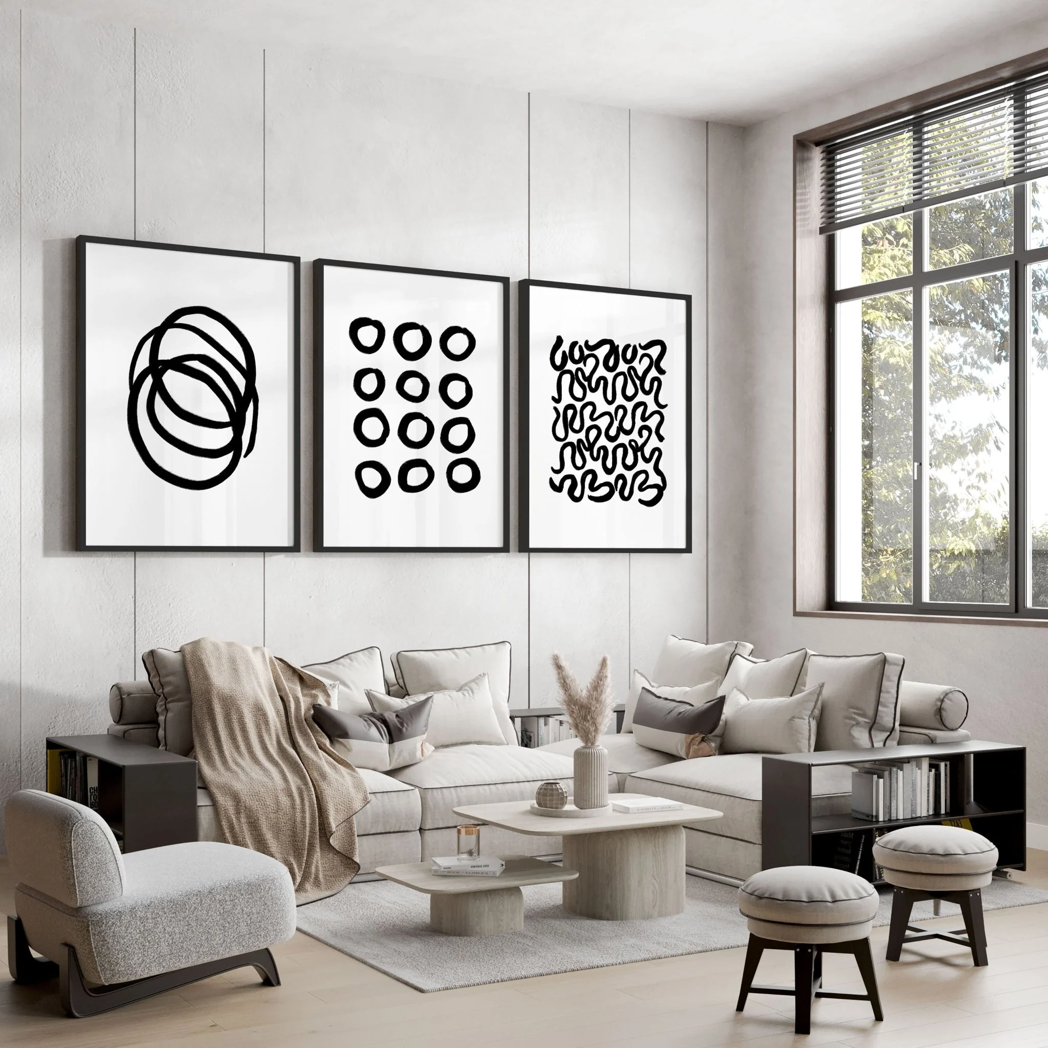 Modern Art For Living Room Wall | Set of 3 wall art prints - Image 7
