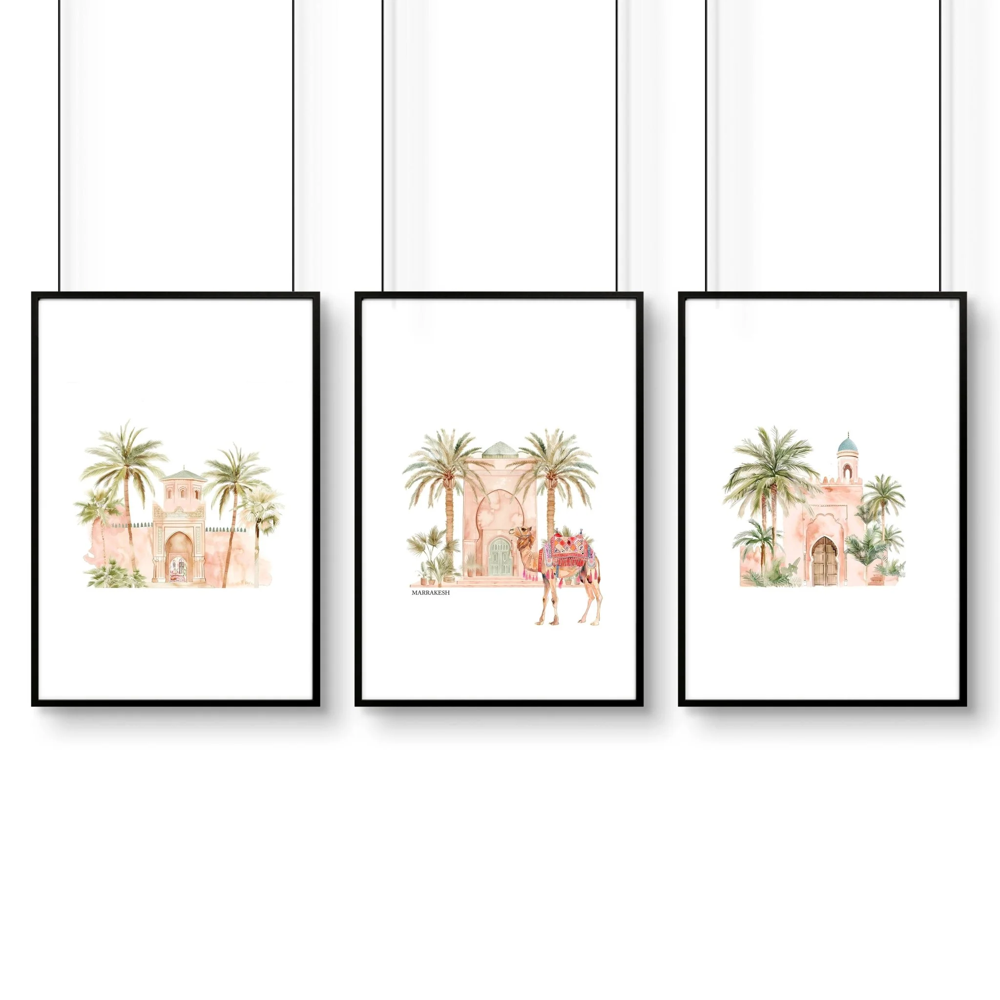 Modern Art Wall Decoration | Set of 3 Moroccan Inspired Wall art Prints - Image 14