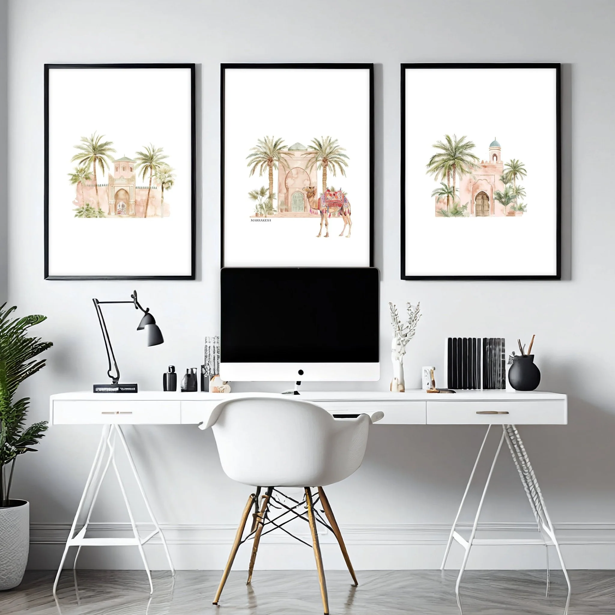 Modern Art Wall Decoration | Set of 3 Moroccan Inspired Wall art Prints - Image 6