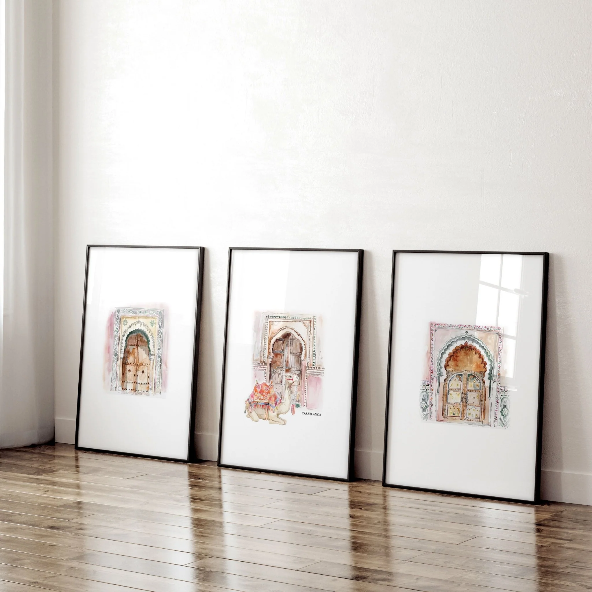 Modern Artwork For Walls | Set of 3 Moroccan Inspired Wall art Prints - Image 4