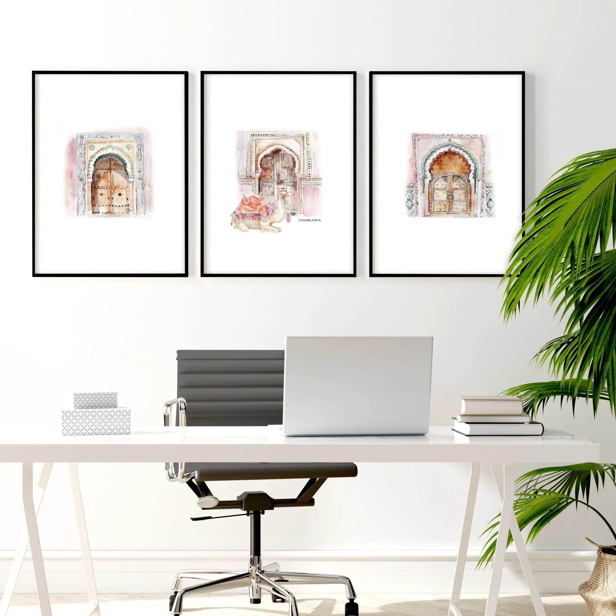 Modern Artwork For Walls | Set of 3 Moroccan Inspired Wall art Prints - Image 5