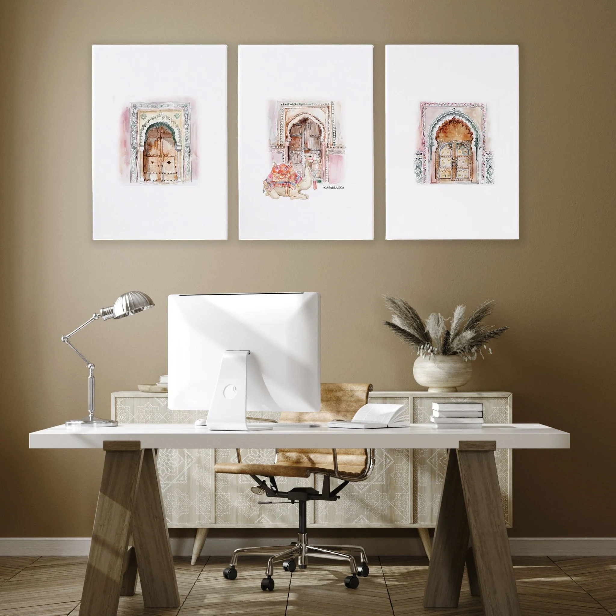 Modern Artwork For Walls | Set of 3 Moroccan Inspired Wall art Prints - Image 6