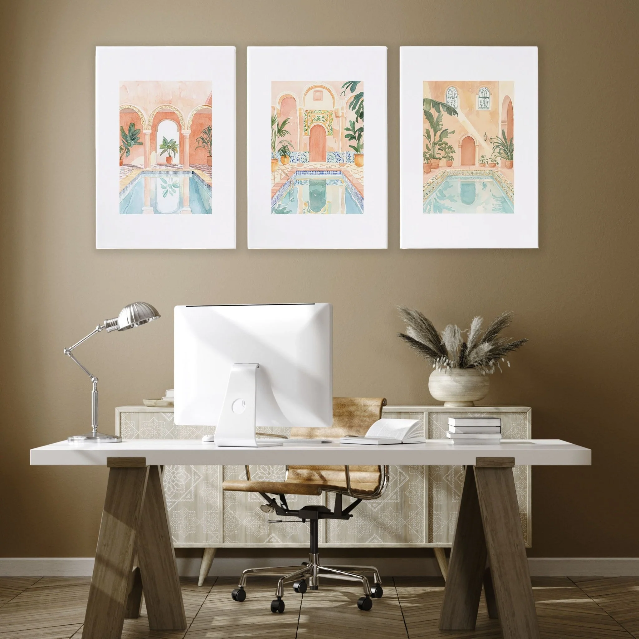 Modern Artwork Paintings | Set of 3 Beach Decor Wall art Prints - Image 3