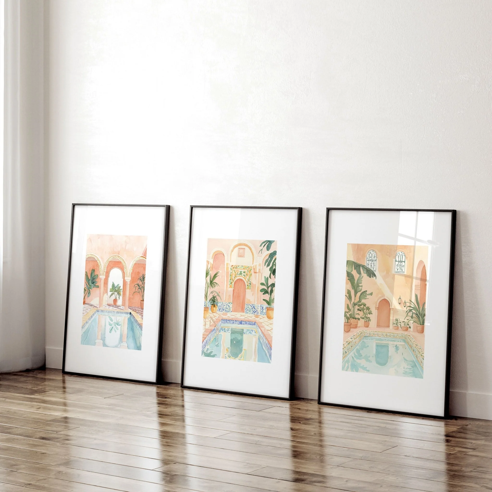 Modern Artwork Paintings | Set of 3 Beach Decor Wall art Prints - Image 4