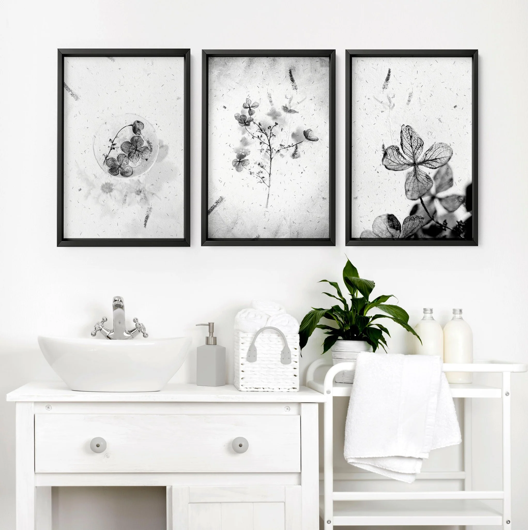 Modern bathroom wall decor ideas | Set of 3 wall art prints - Image 8