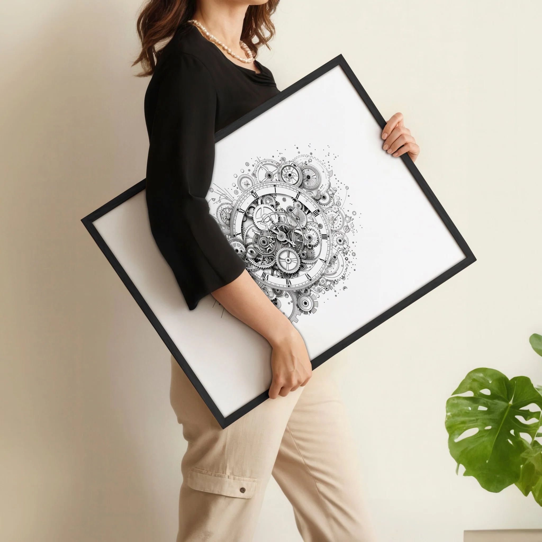 Modern Bedroom Wall Decor | Set of 3 Abstract Clocks Wall art Prints - Image 7