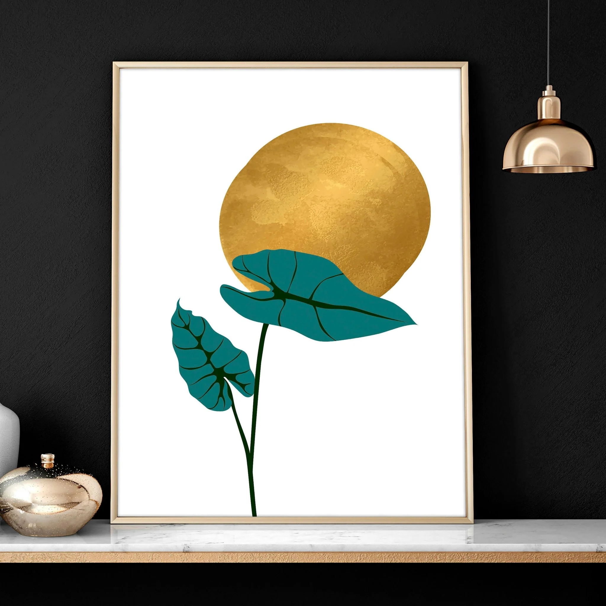 Set of 3 wall prints | Modern Botanical Home office decor - Image 5