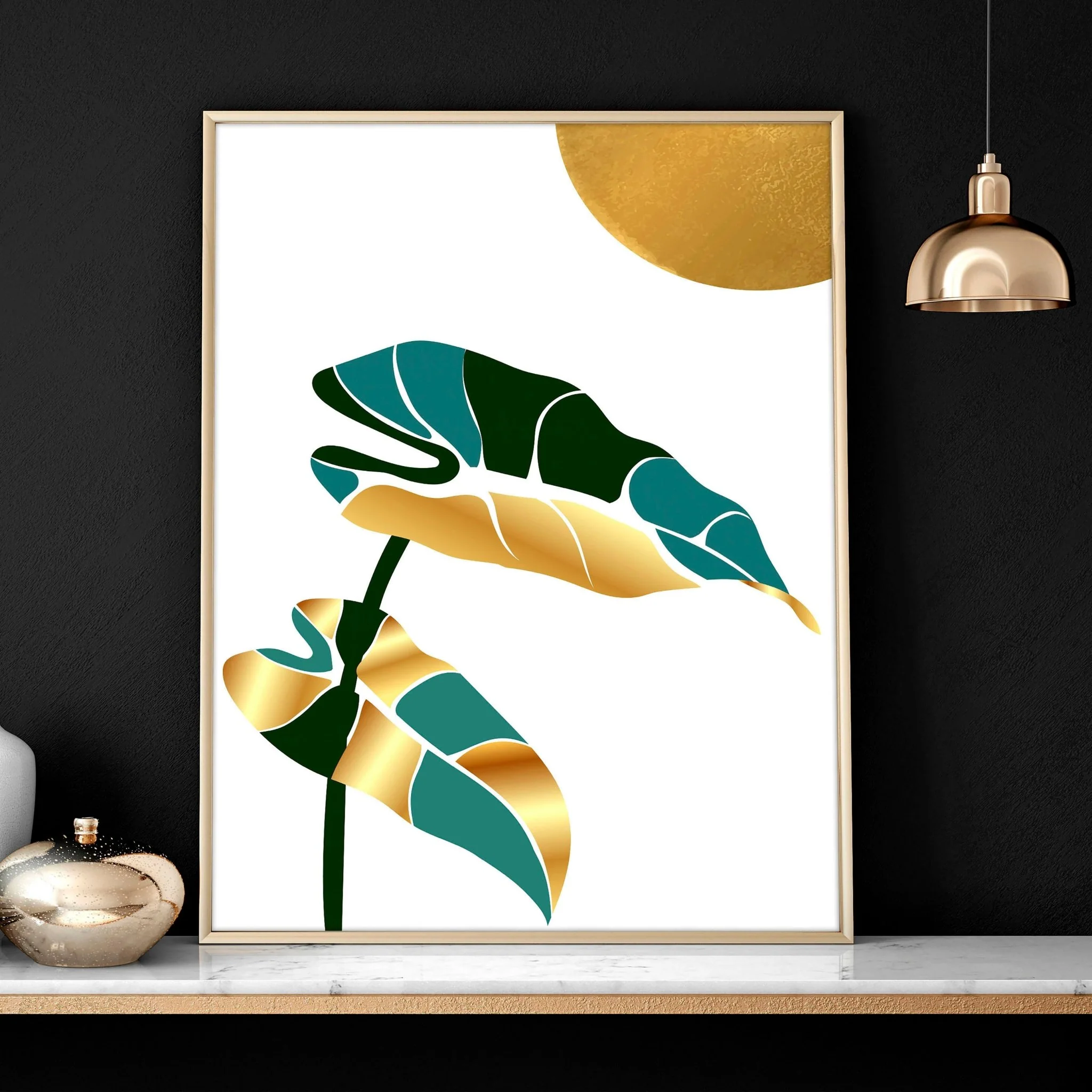Set of 3 wall prints | Modern Botanical Home office decor - Image 6