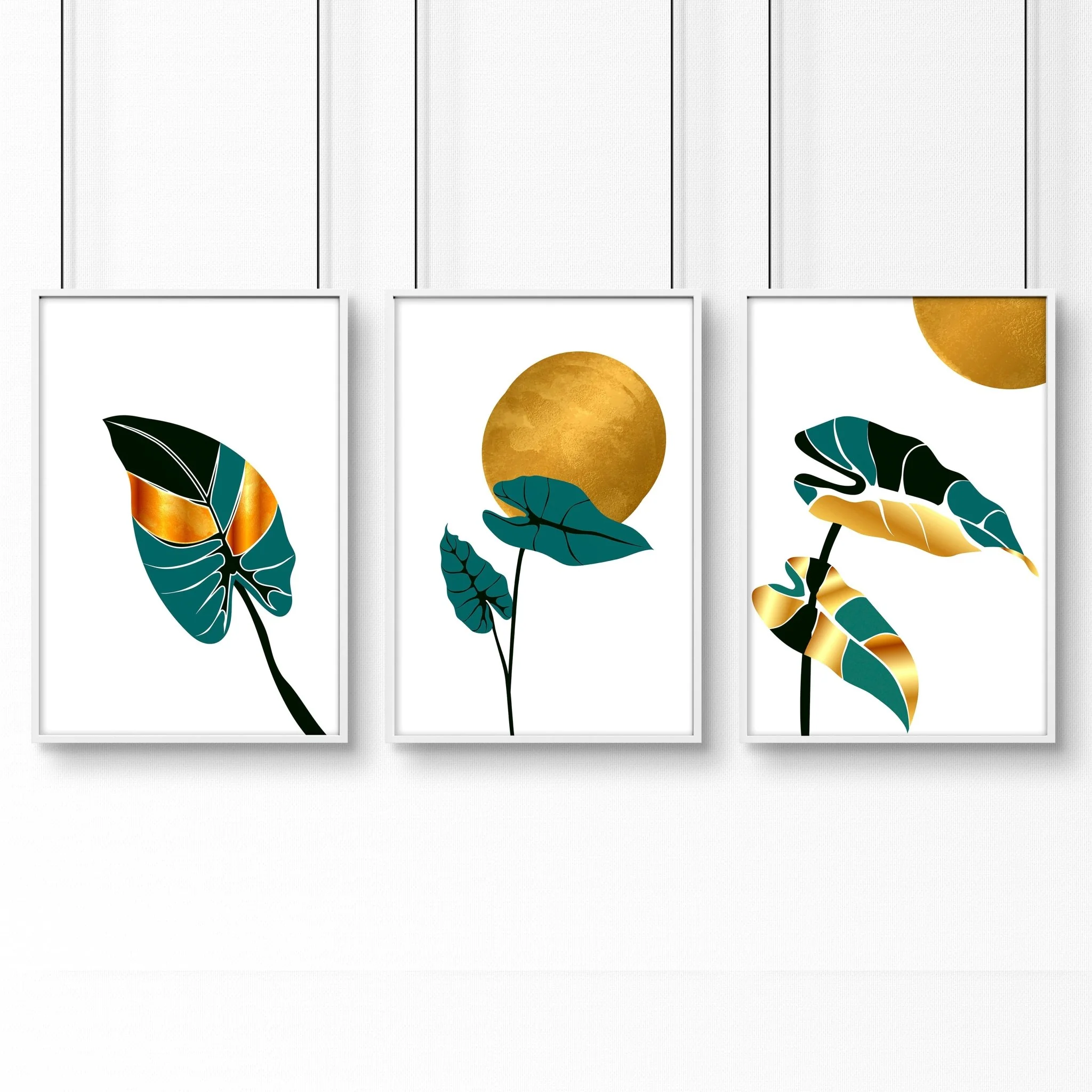Set of 3 wall prints | Modern Botanical Home office decor - Image 8