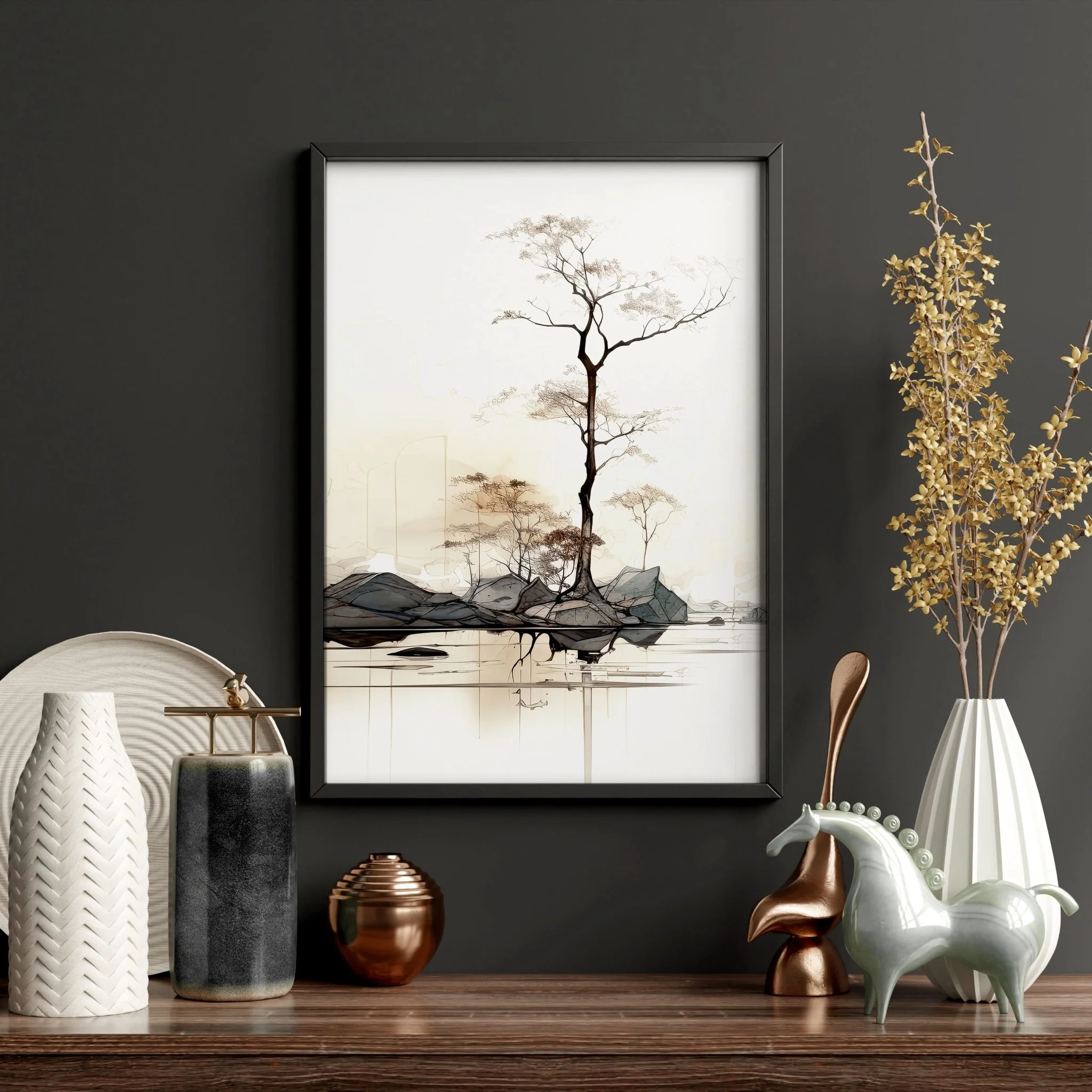 Modern Canvas Wall Art | Set of 3 Asian Inspired Wall art Prints - Image 11