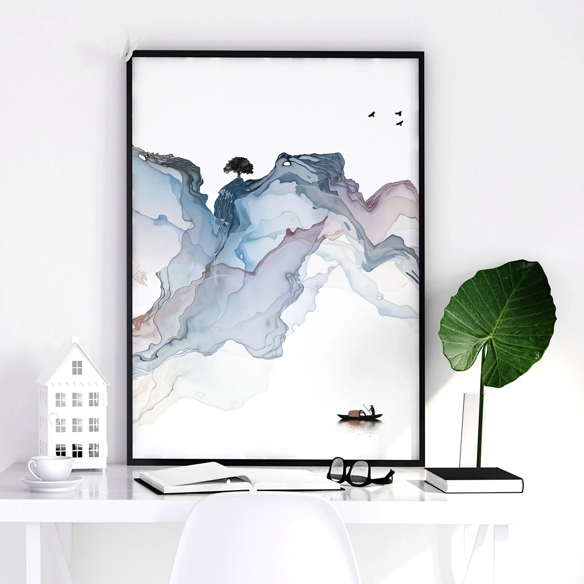 Modern home office ideas | set of 3 wall art prints - Image 6
