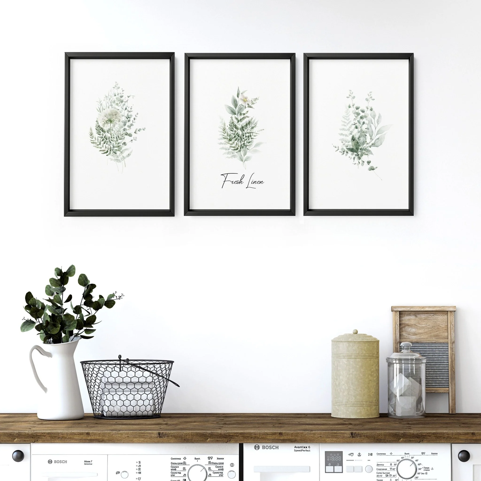 Modern Laundry Room Ideas | Set of 3 wall art prints - Image 4