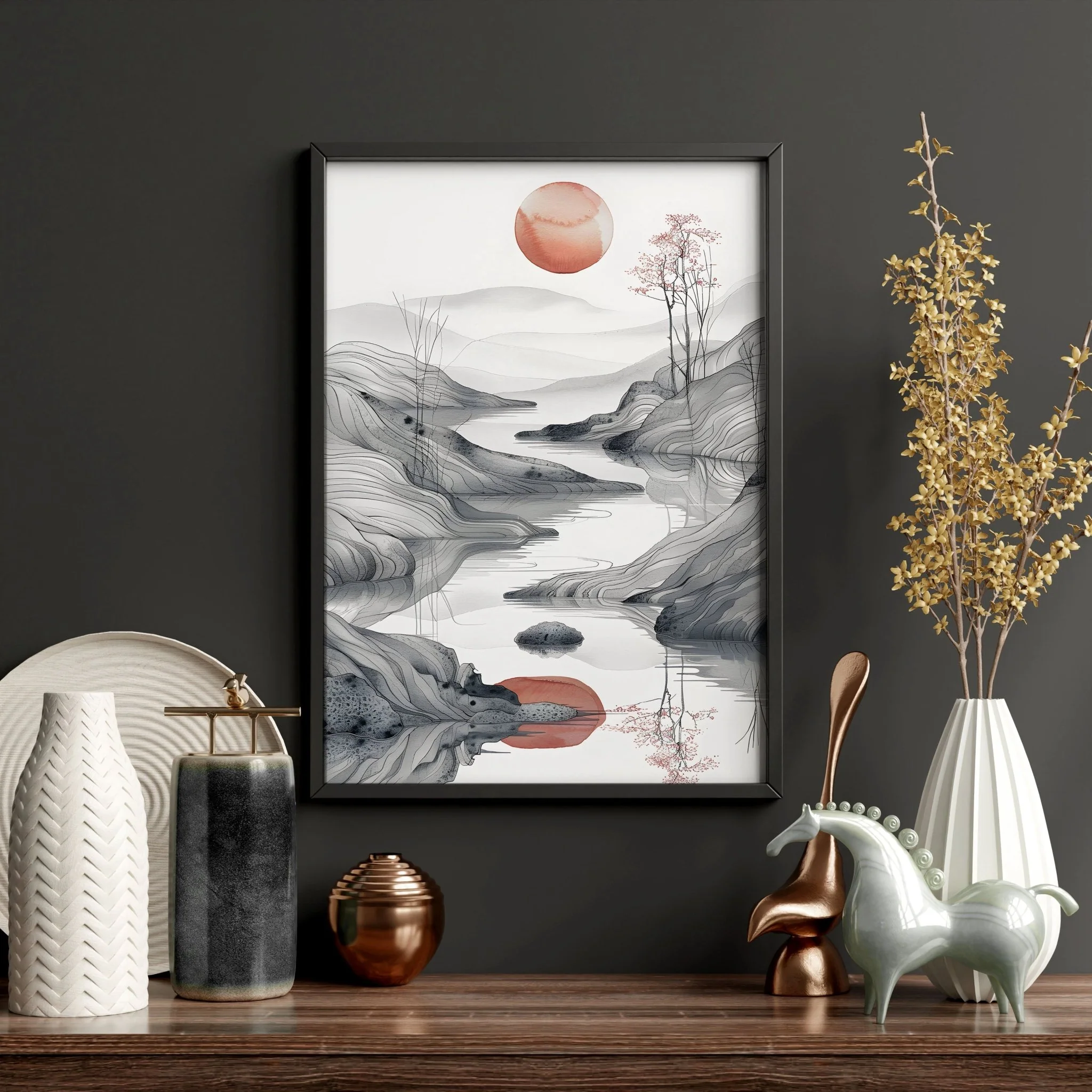 Modern Living Room Art | Set of 3 Asian Inspired Wall art Prints - Image 15