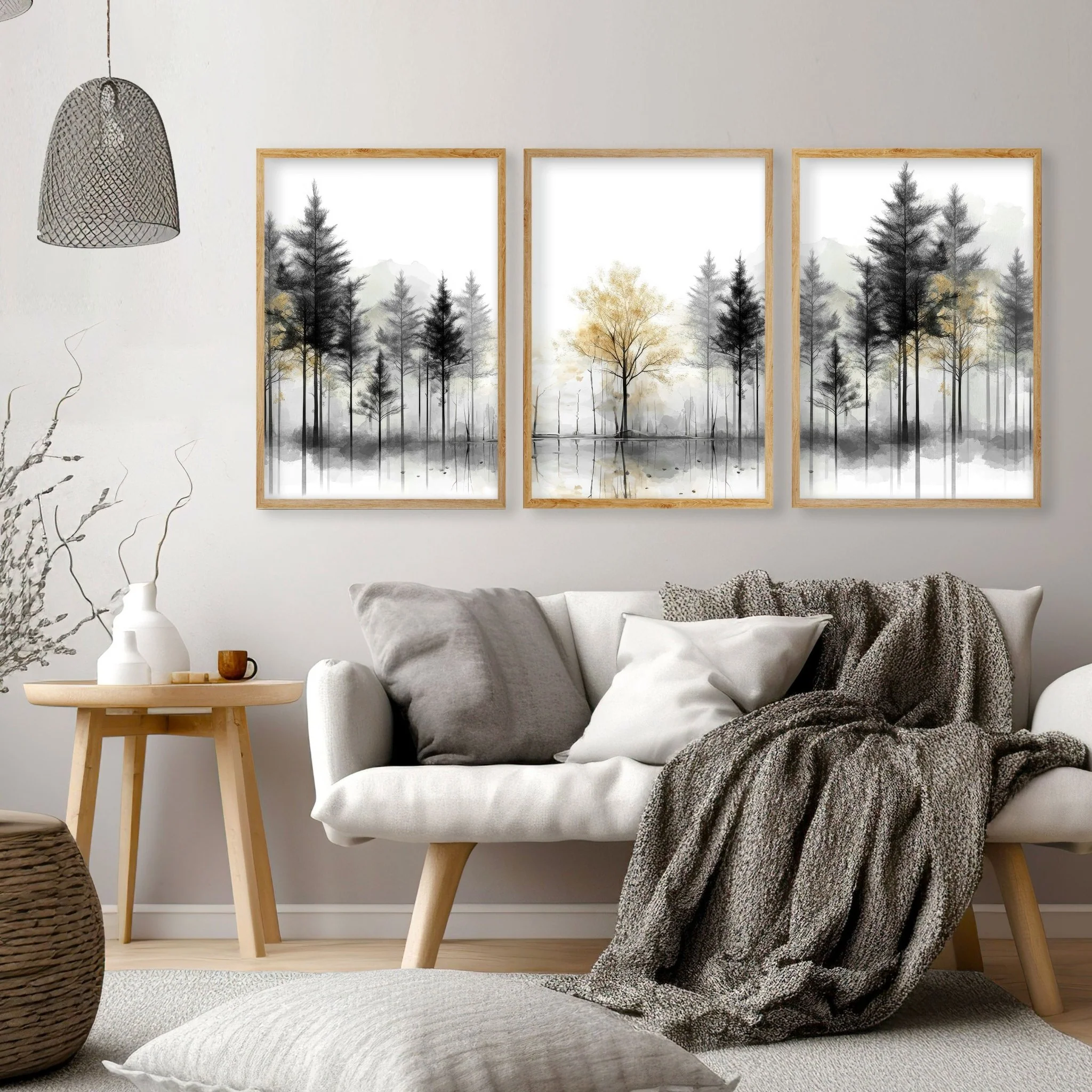 Modern Living Room Wall Art | Set of 3 Asian Inspired Wall art Prints - Image 10