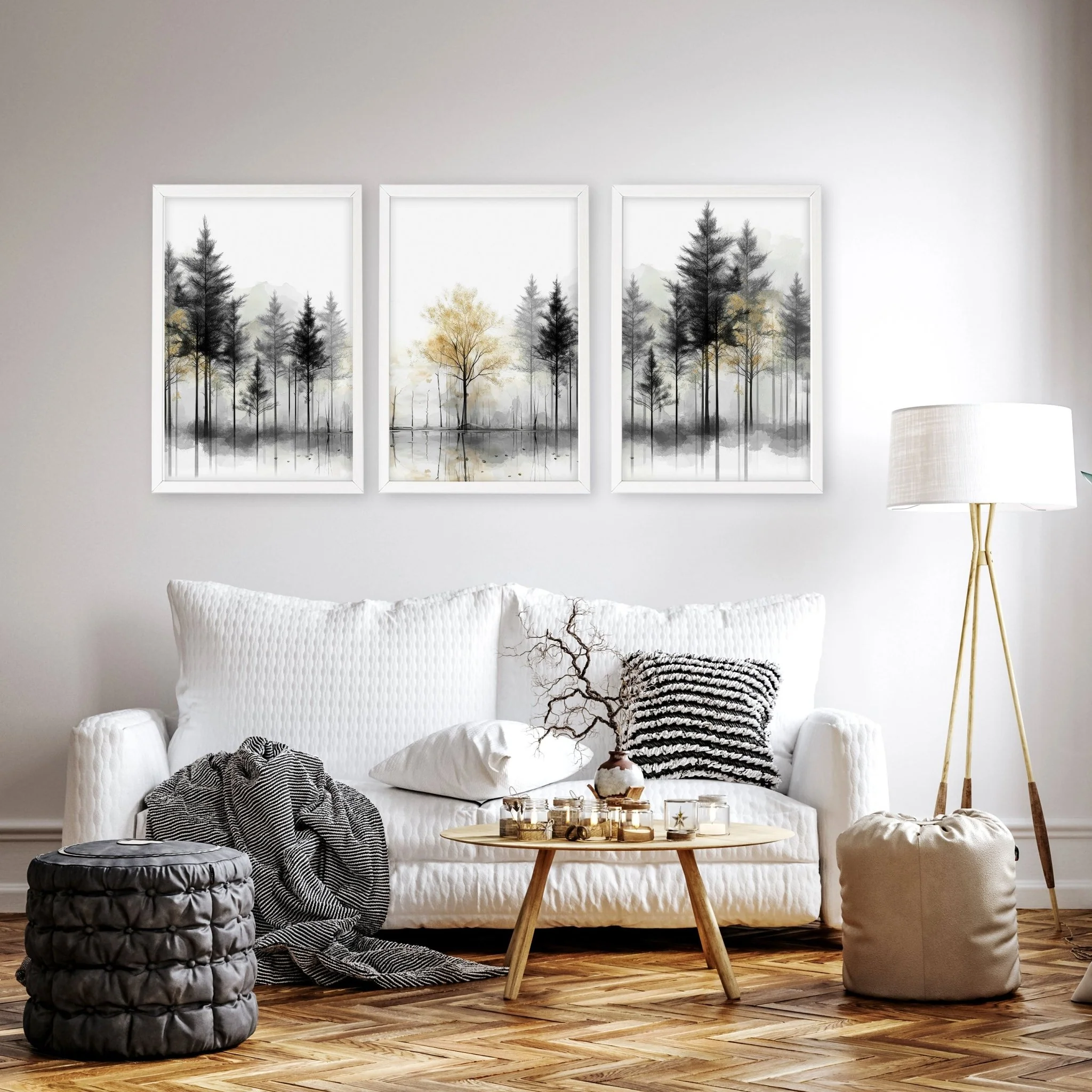 Modern Living Room Wall Art | Set of 3 Asian Inspired Wall art Prints - Image 11