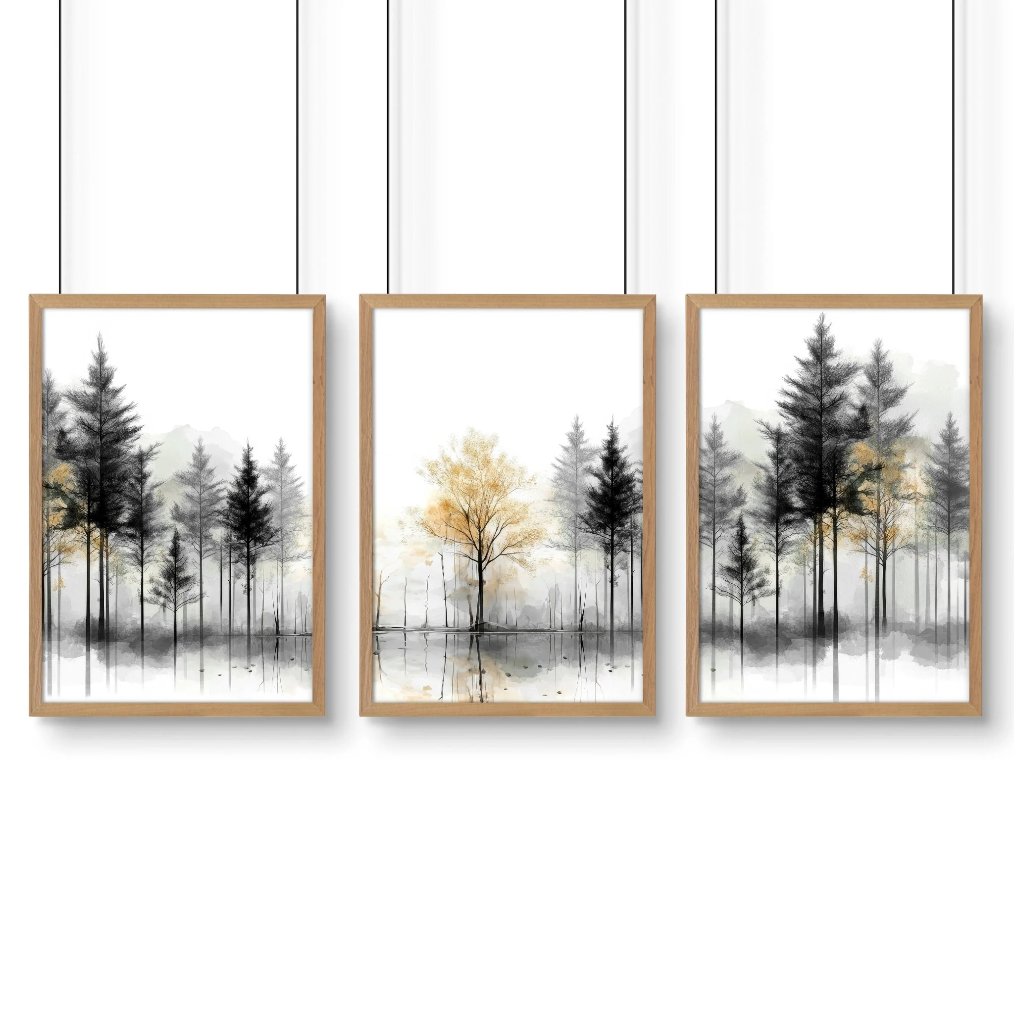 Modern Living Room Wall Art | Set of 3 Asian Inspired Wall art Prints - Image 19