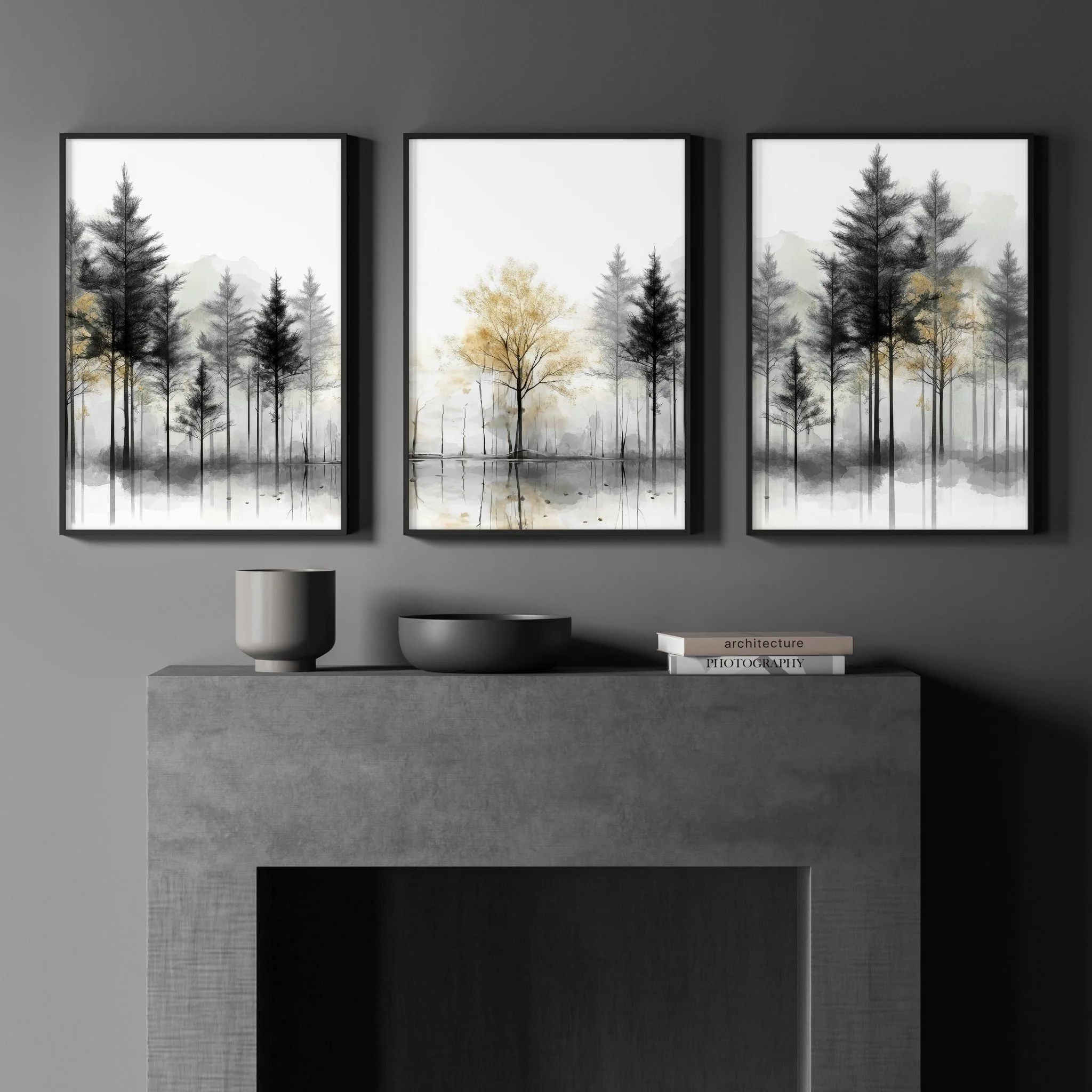 Modern Living Room Wall Art | Set of 3 Asian Inspired Wall art Prints - Image 4