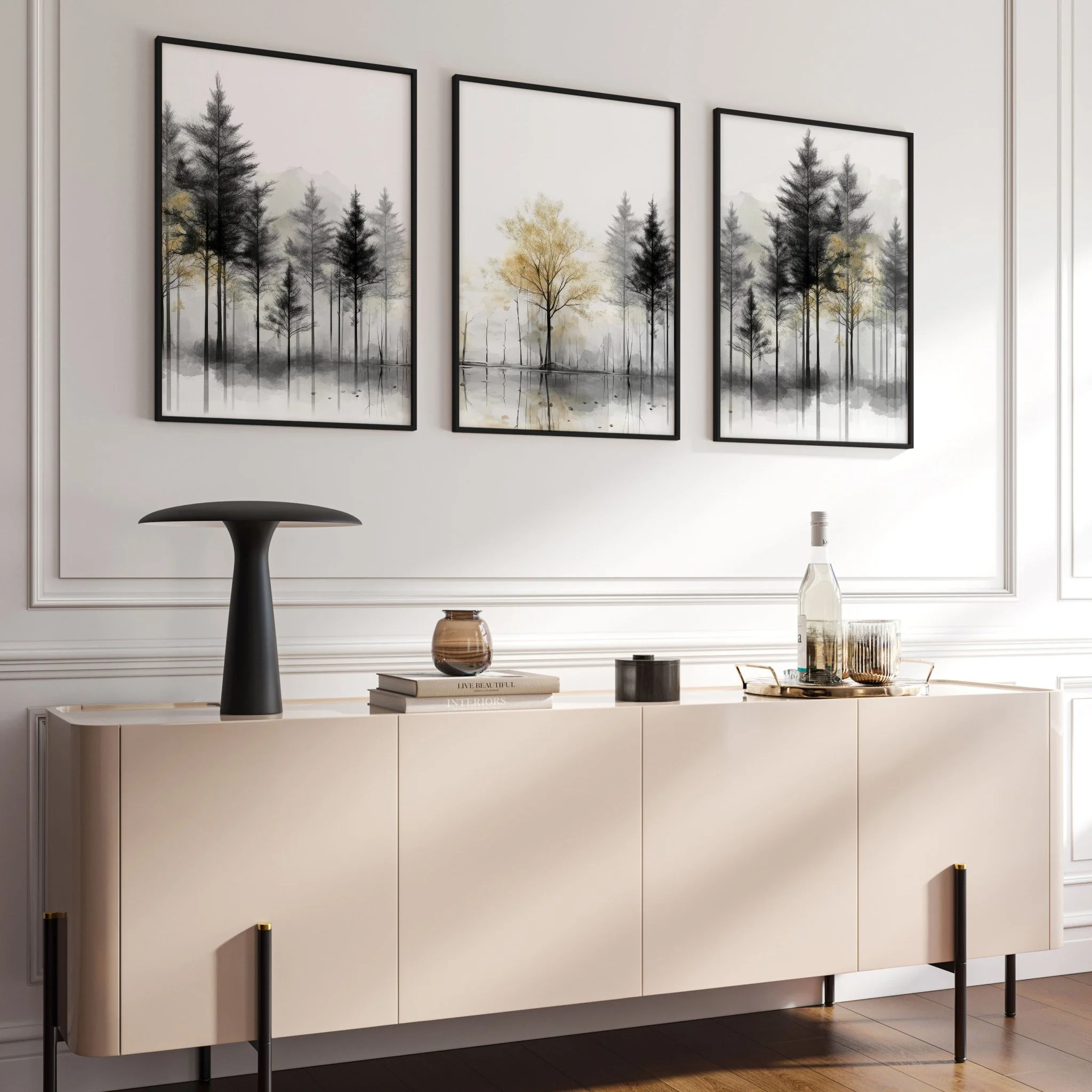 Modern Living Room Wall Art | Set of 3 Asian Inspired Wall art Prints - Image 9