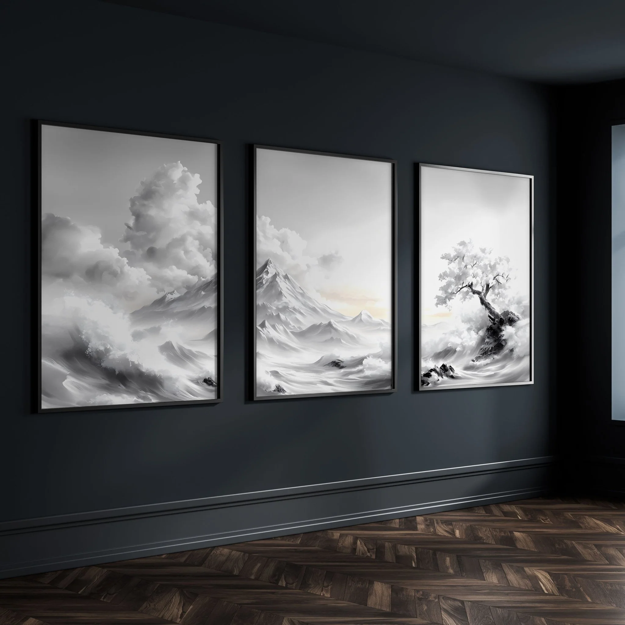 Modern Living Room Wall Decor | Set of 3 Asian Inspired Wall art Prints - Image 7