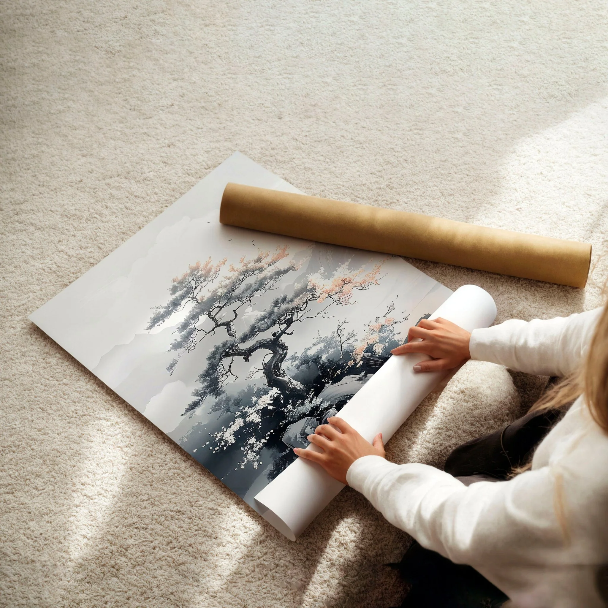 Modern Pictures For Living Room | Set of 3 Asian Inspired Wall art Prints - Image 14