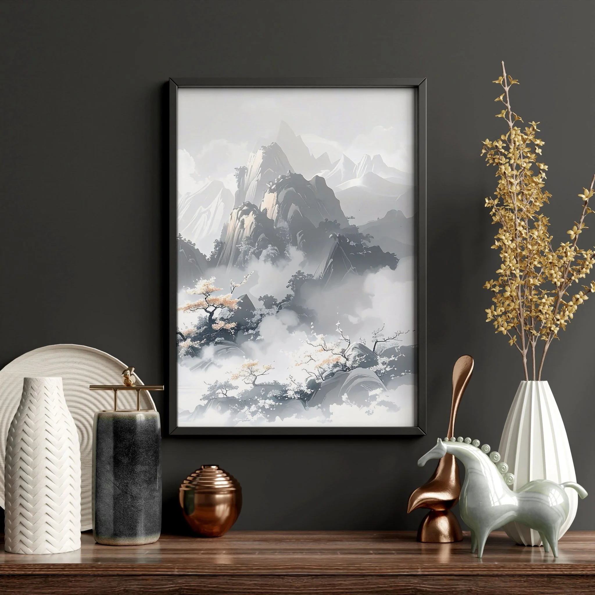 Modern Pictures For Living Room | Set of 3 Asian Inspired Wall art Prints - Image 17