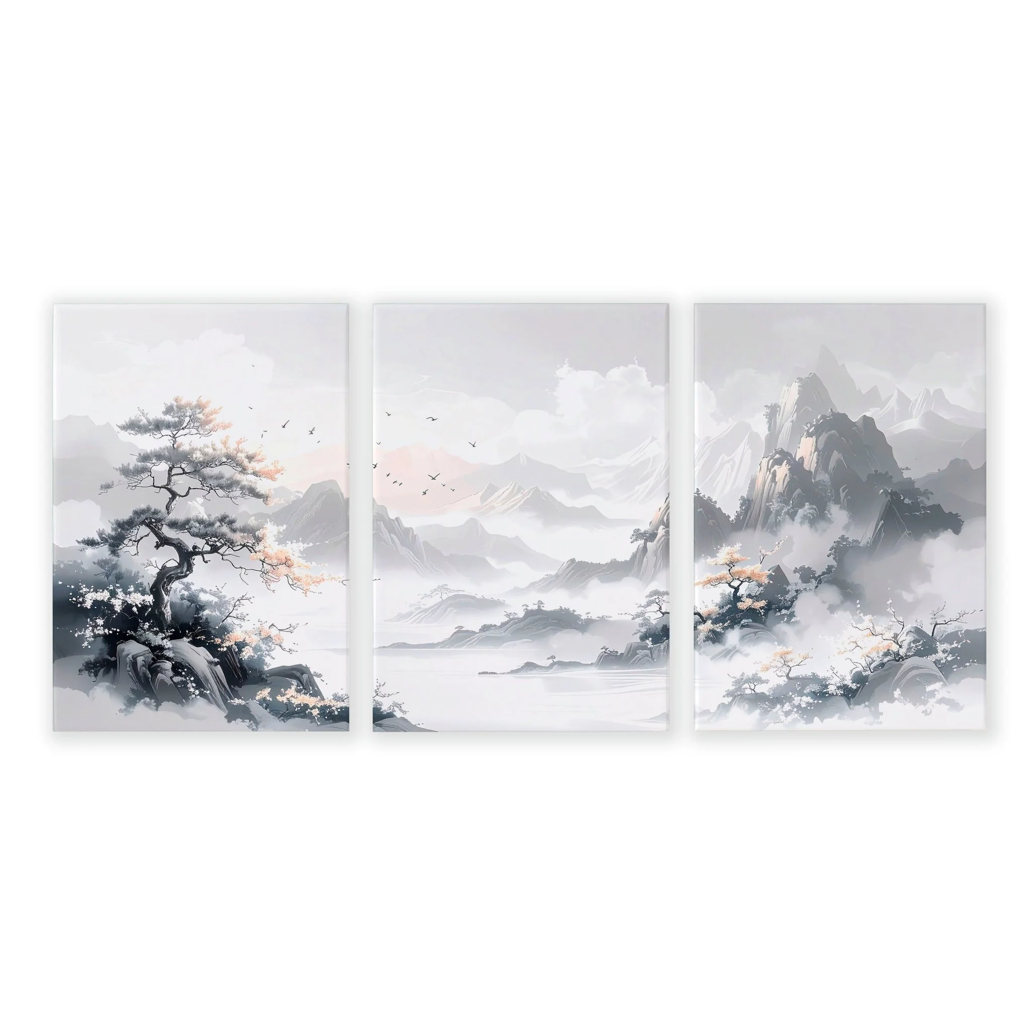 Modern Pictures For Living Room | Set of 3 Asian Inspired Wall art Prints - Image 21