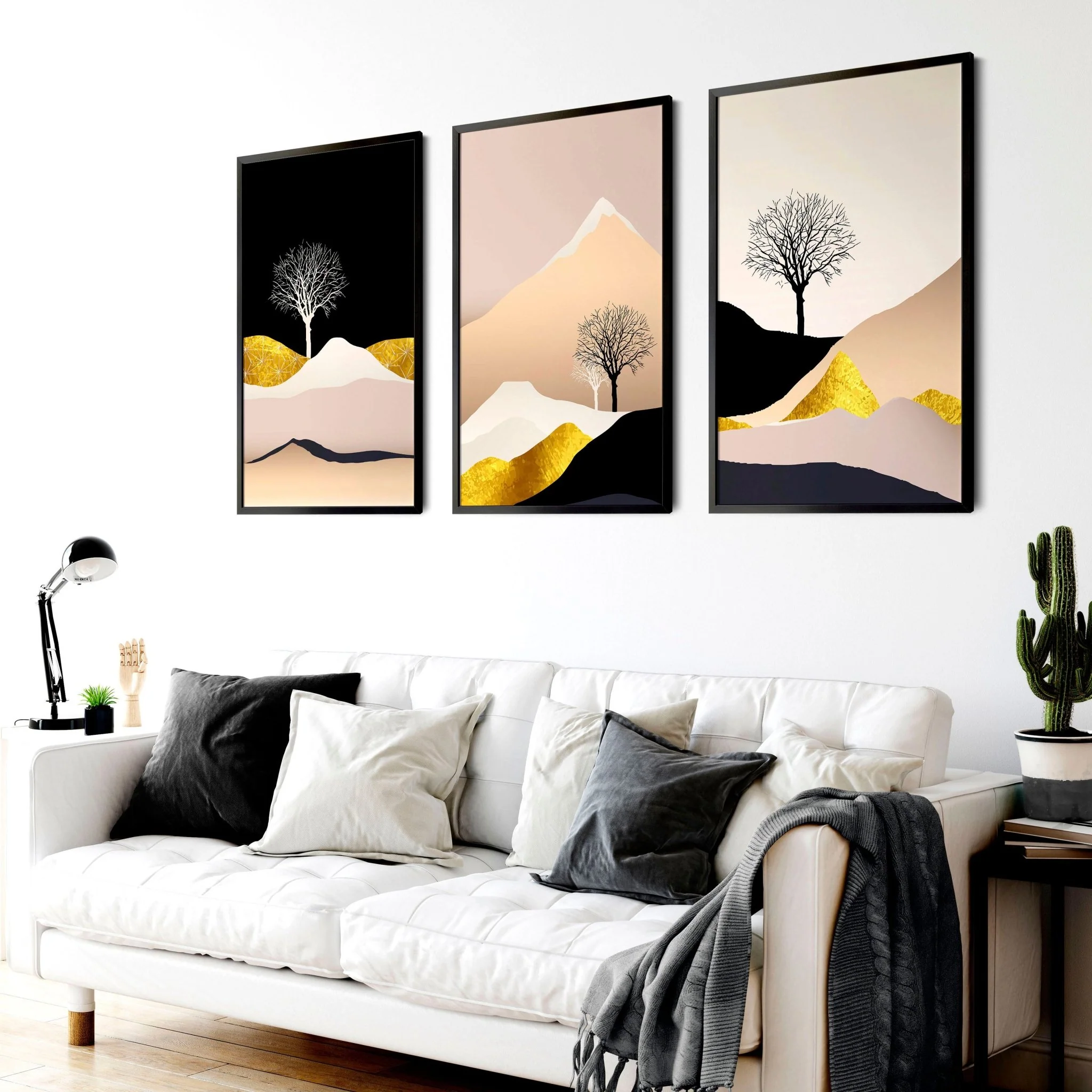 Modern prints for living room | set of 3 wall art prints - Image 3