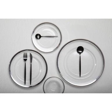 Modern Retro 16 Piece Matte Black Cutlery Set - Image 6