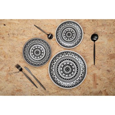 Modern Retro 16 Piece Matte Black Cutlery Set - Image 8