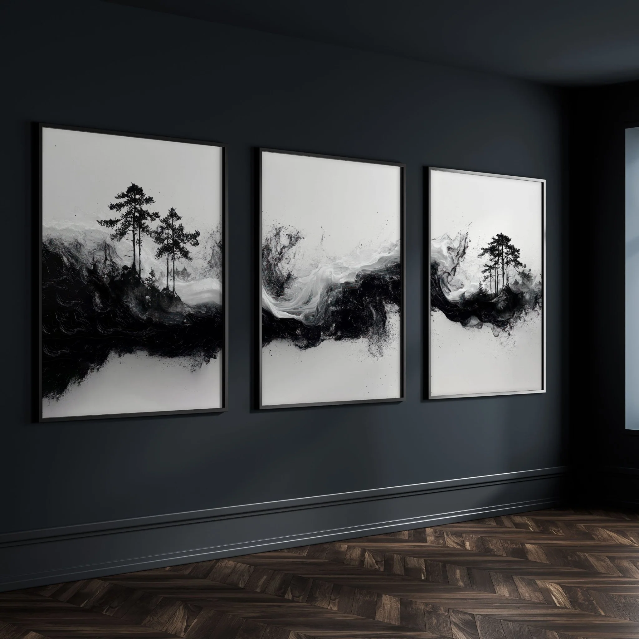 Modern Wall Art For Living Room | Set of 3 Asian Inspired Wall art Prints - Image 3