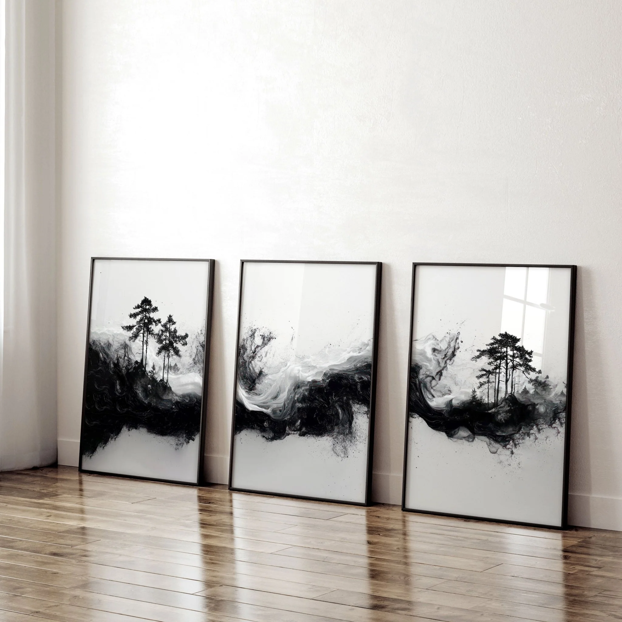 Modern Wall Art For Living Room | Set of 3 Asian Inspired Wall art Prints - Image 4