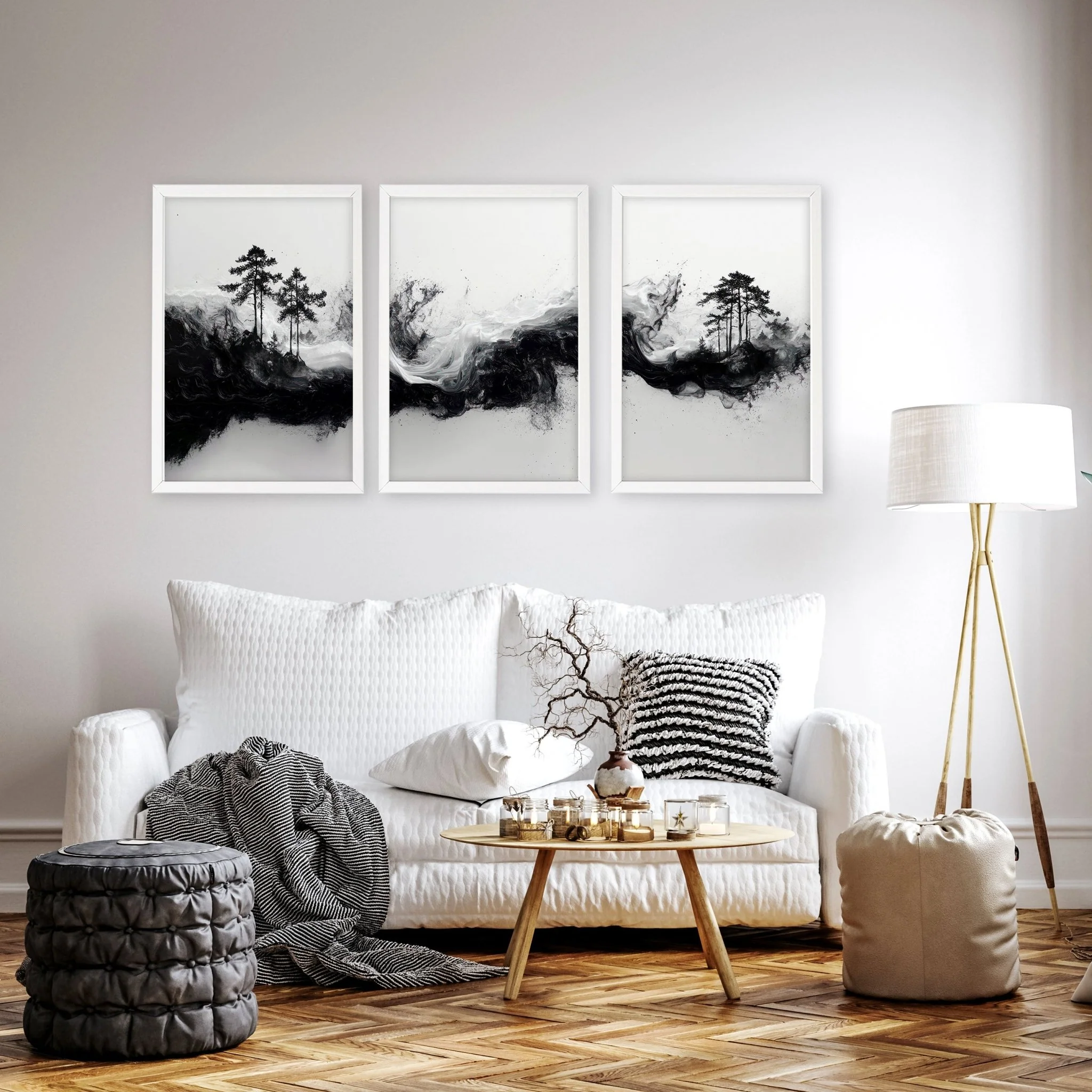 Modern Wall Art For Living Room | Set of 3 Asian Inspired Wall art Prints - Image 9
