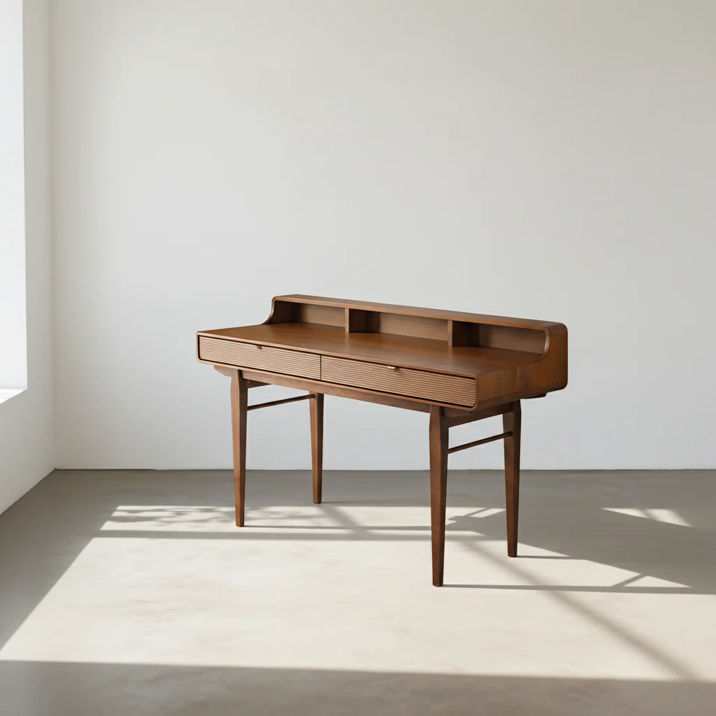 Moran Carved Office Desk, Solid Wood - Image 12