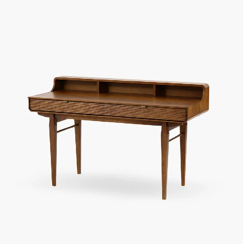 Moran Carved Office Desk, Solid Wood - Image 8