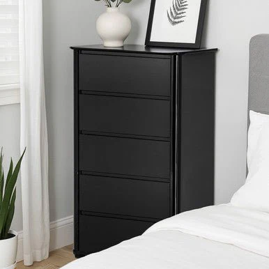 Moritz Black High Gloss 5 Drawer Chest - Image 6