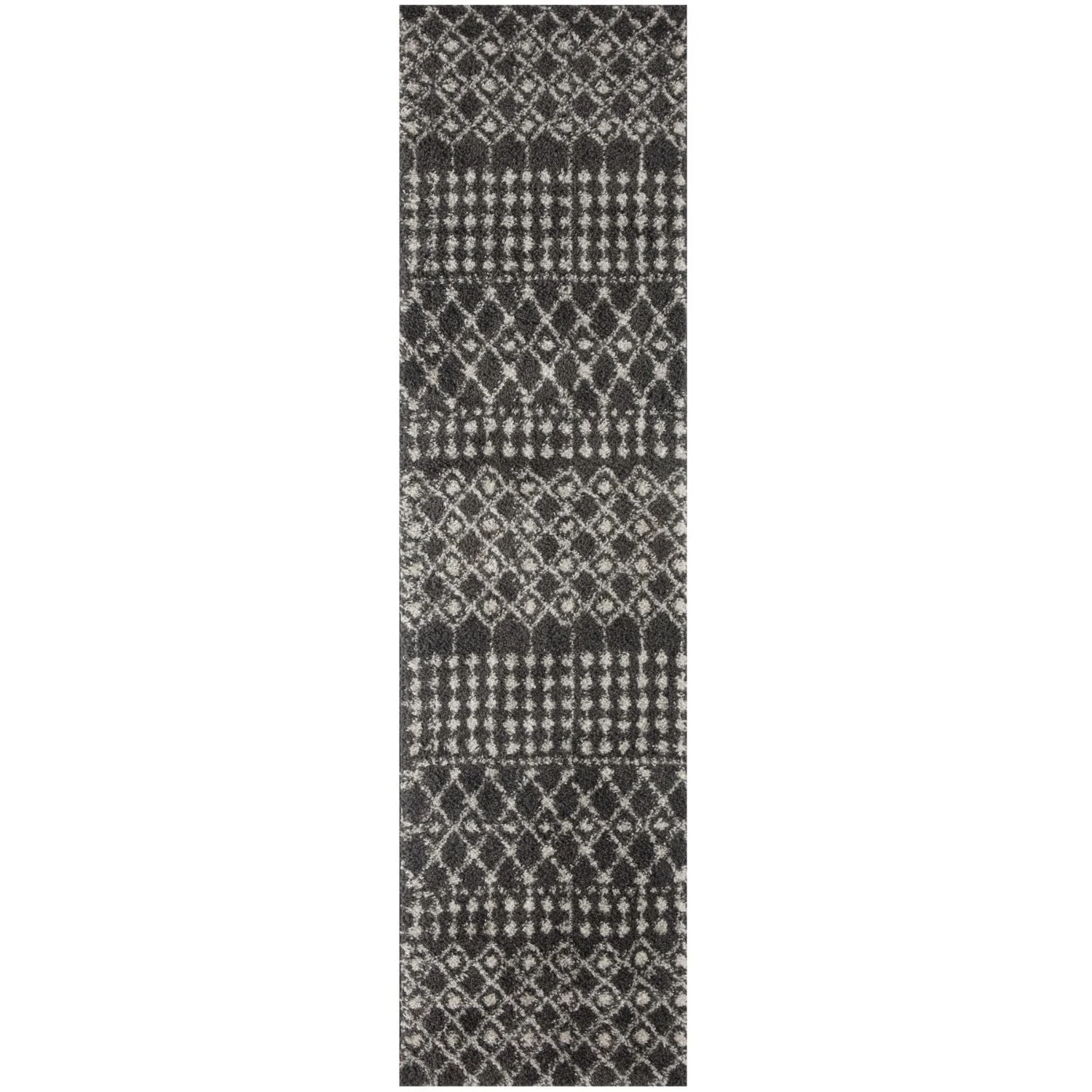 Moroccan Dark Grey Shaggy Rug | 1040 - Image 16