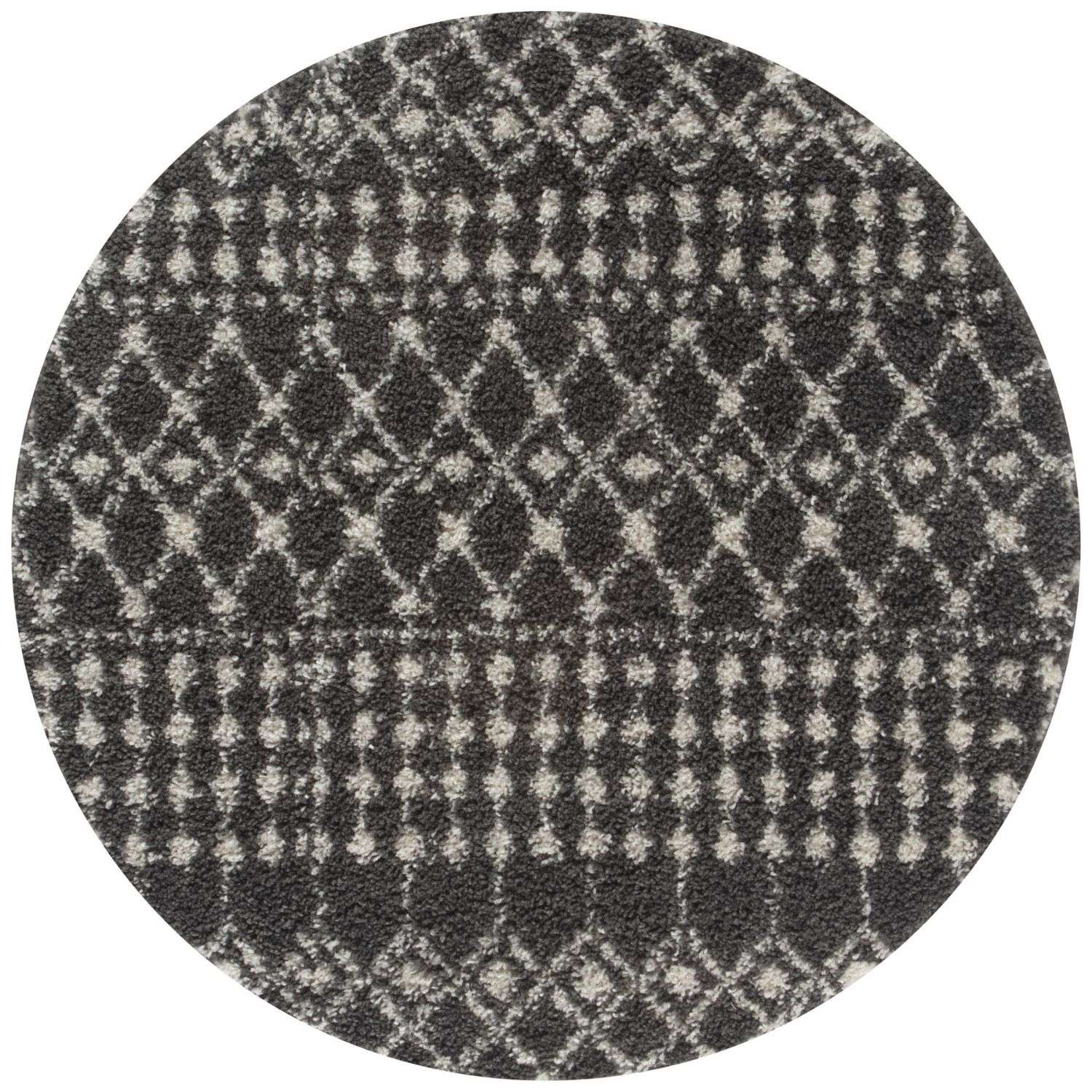 Moroccan Dark Grey Shaggy Rug | 1040 - Image 18
