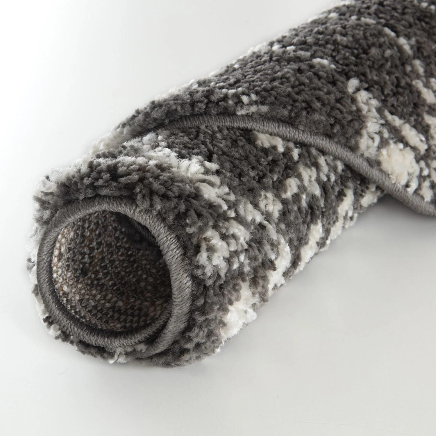 Moroccan Dark Grey Shaggy Rug | 1040 - Image 20